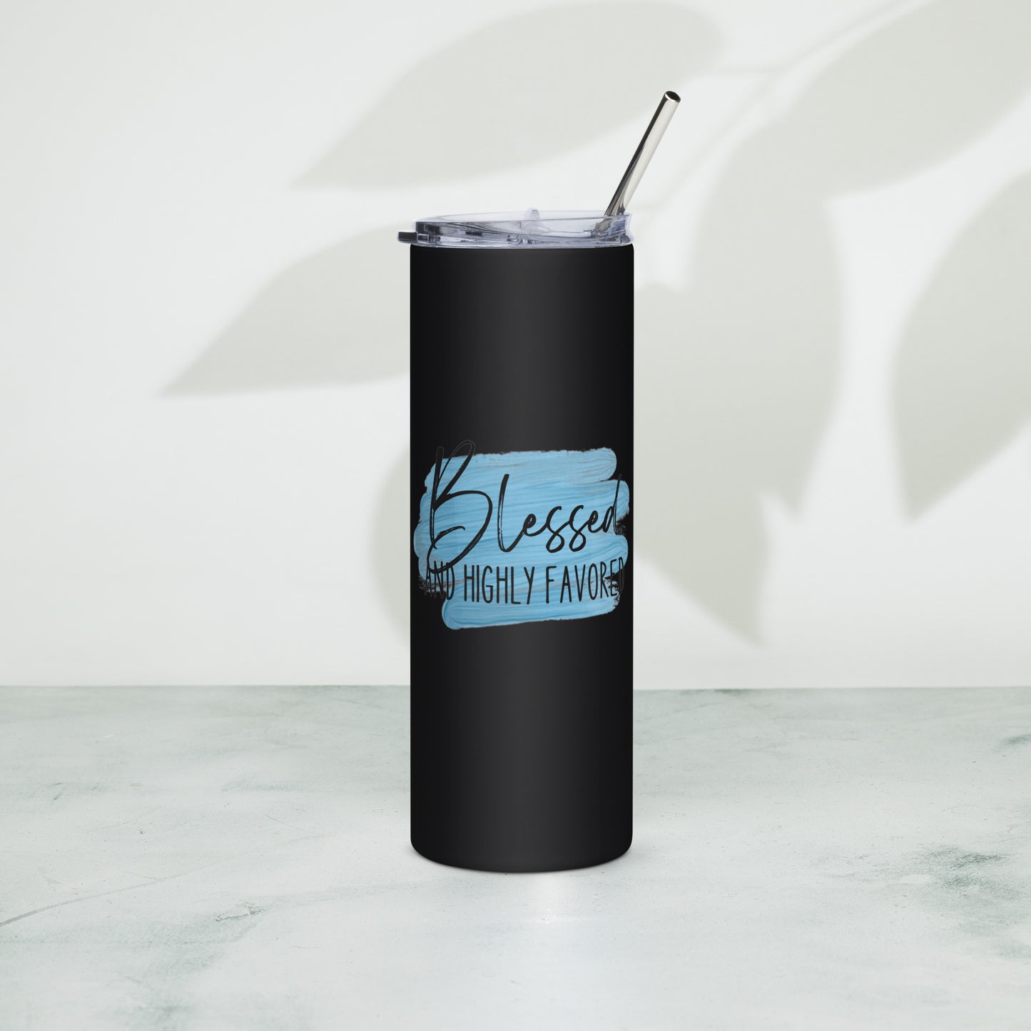 Blessed and Highly Favored Stainless steel tumbler