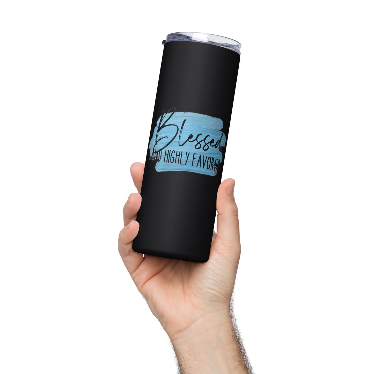Blessed and Highly Favored Stainless steel tumbler