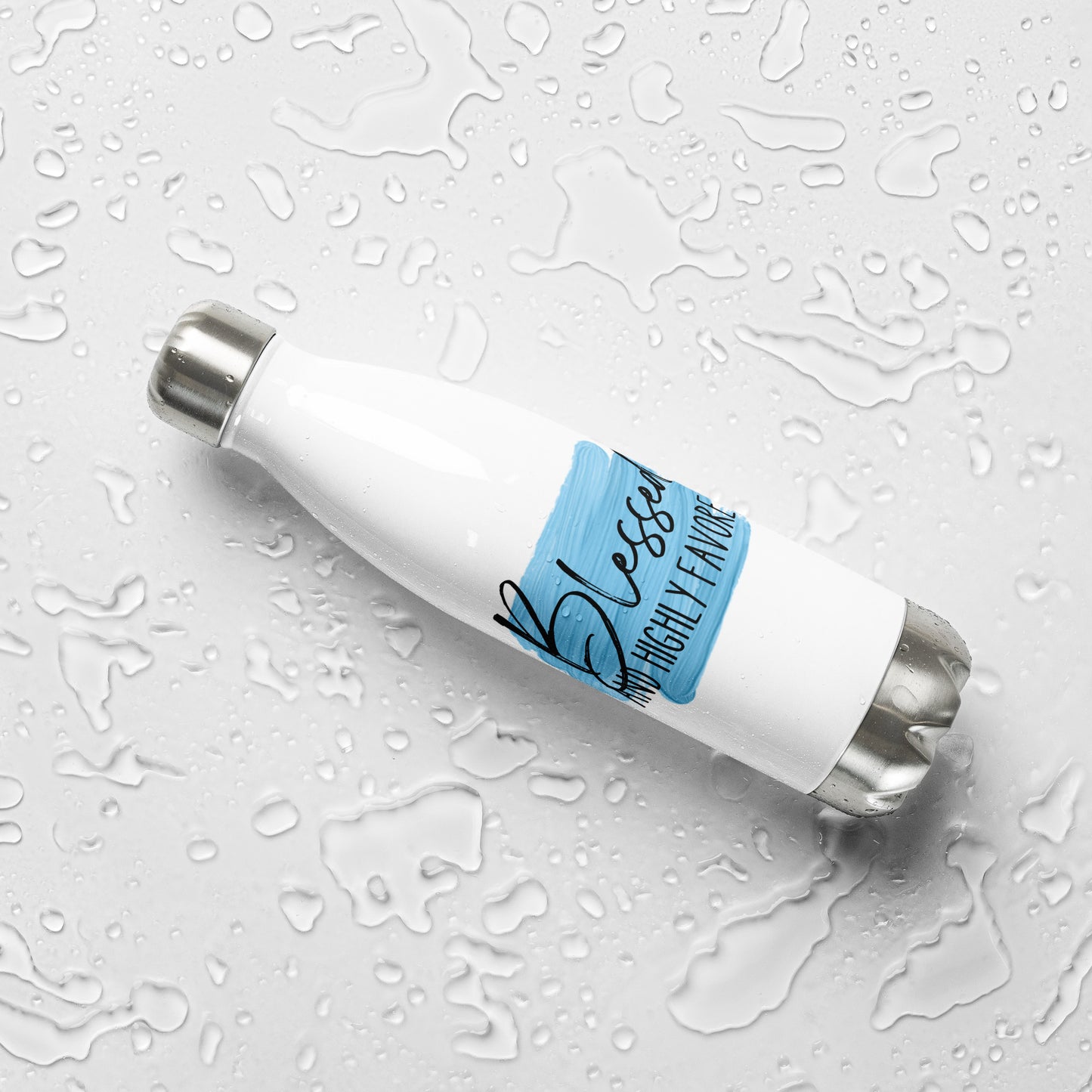 Blessed and Highly Favored Stainless steel water bottle
