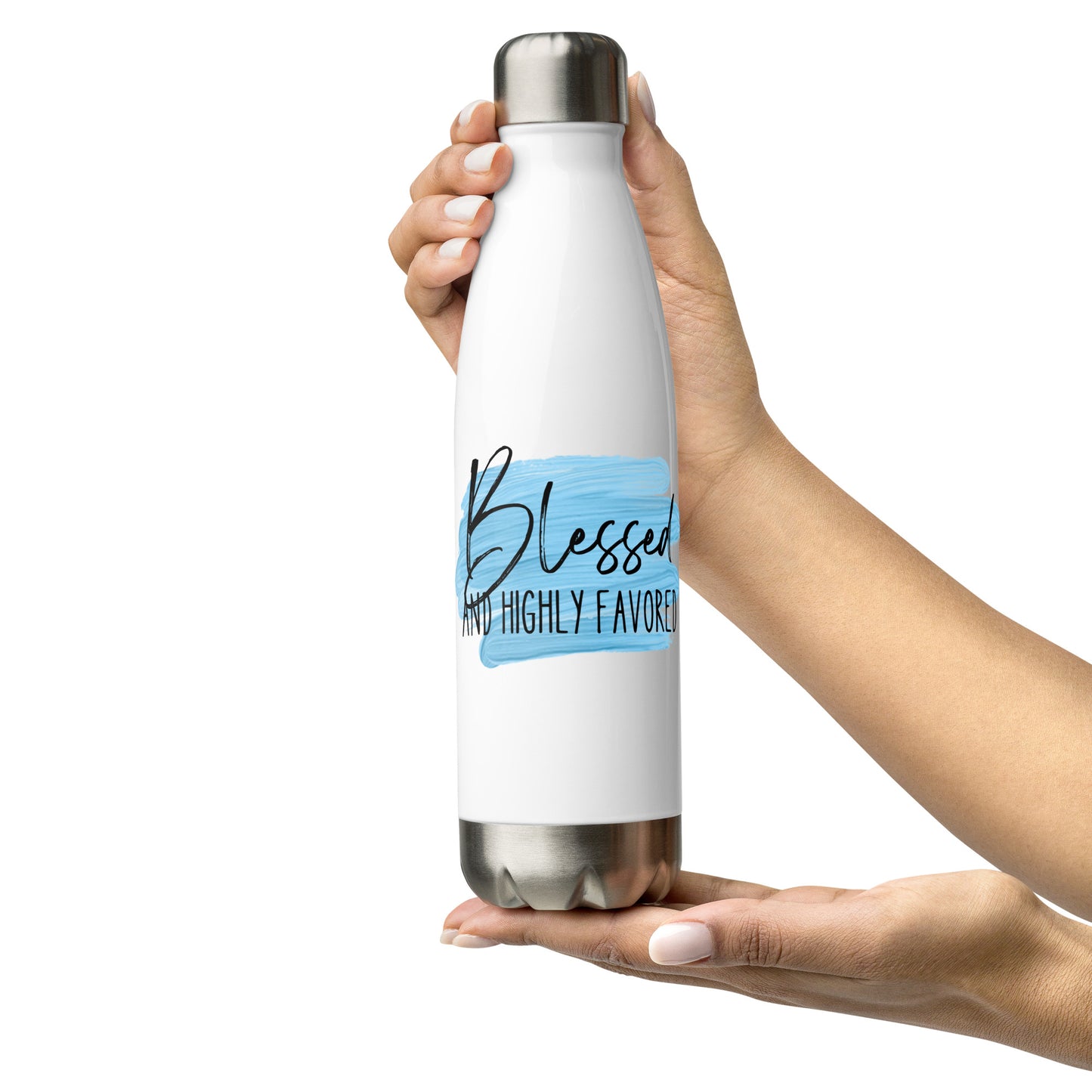 Blessed and Highly Favored Stainless steel water bottle
