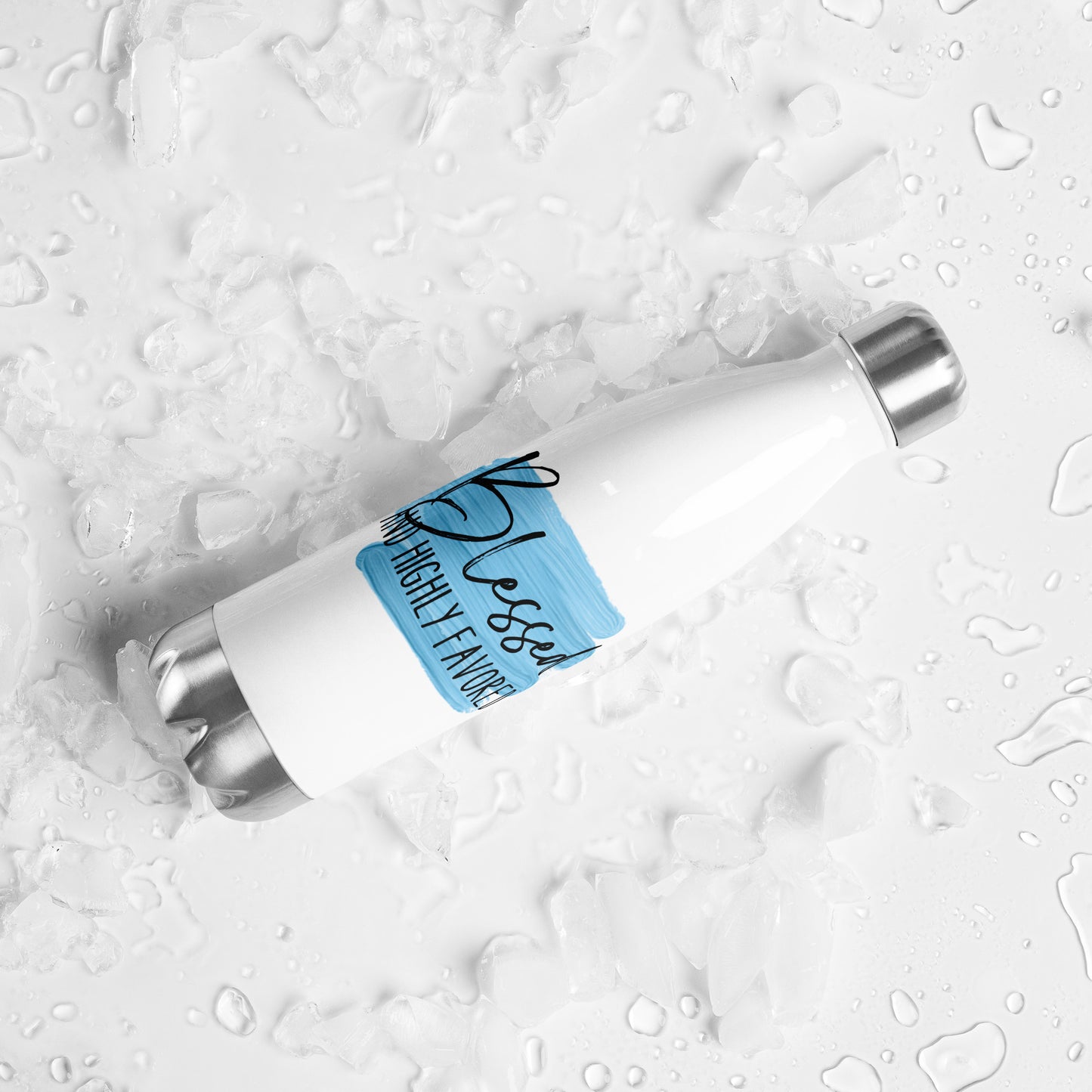 Blessed and Highly Favored Stainless steel water bottle