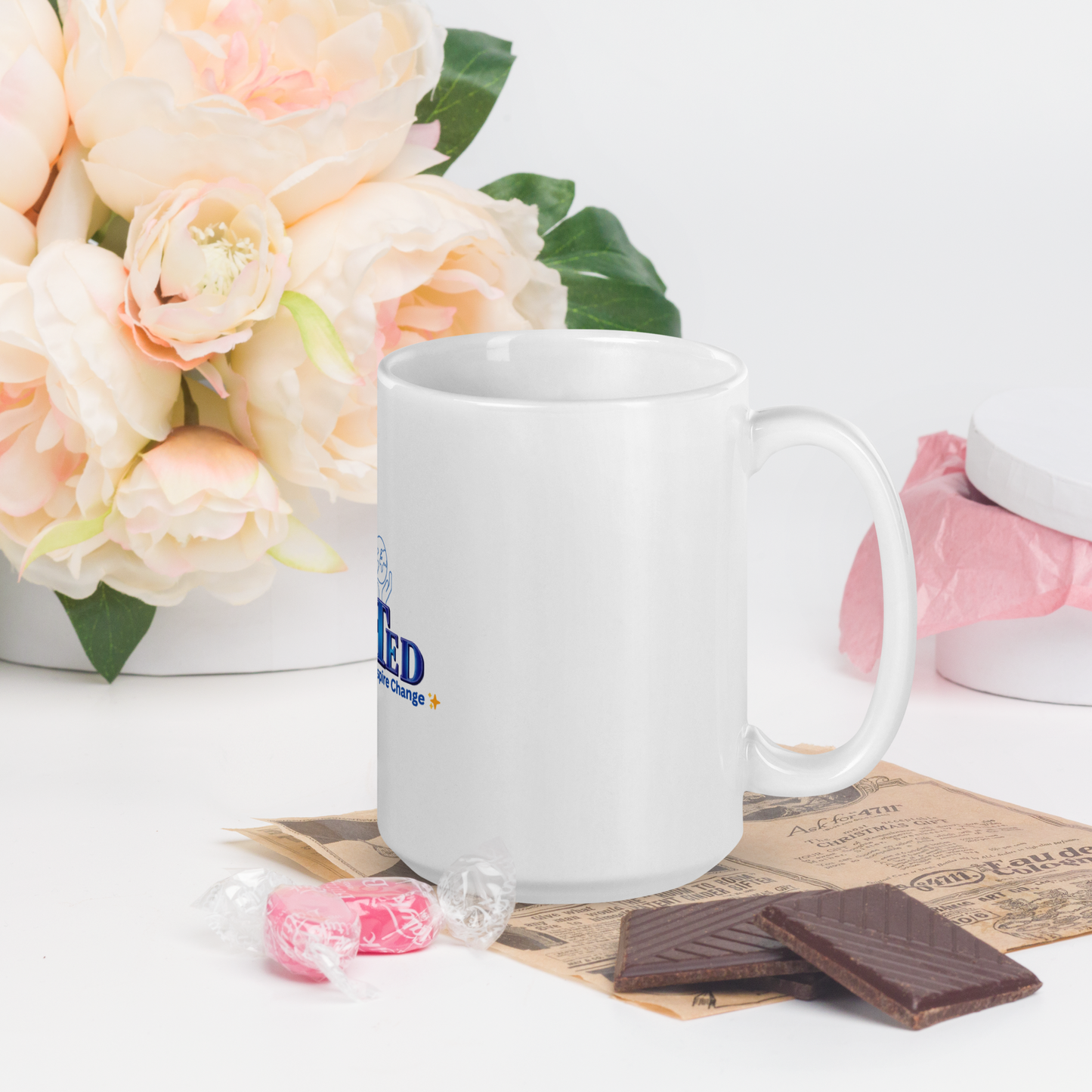 BeLifted White glossy mug